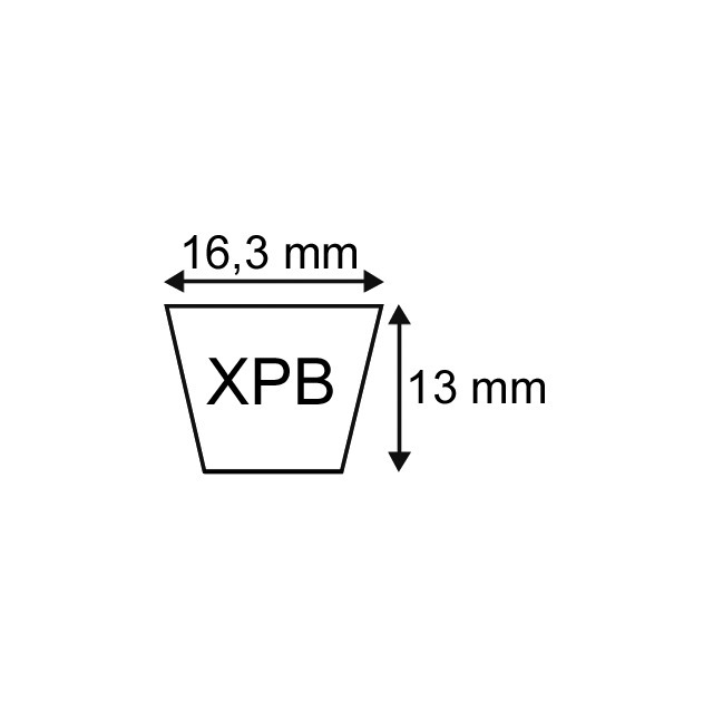 Courroie Trapezoidale Crantee XPB1340 - 16,3X13X1340 référence fournisseur 30807292